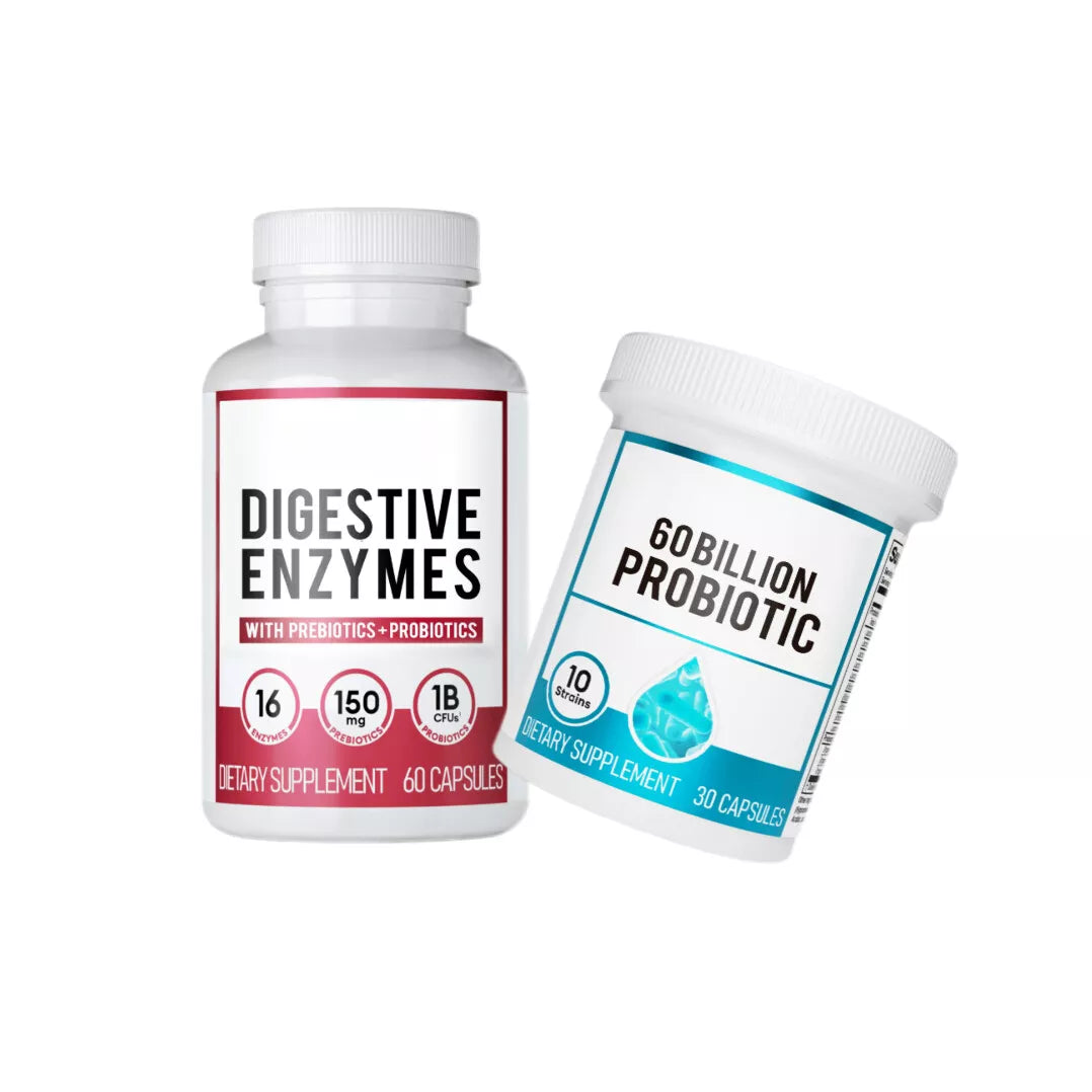 BRAVORA™  - DIGESTIVE ENZYMES 60CT + 60B PROBIOTIC 30CT