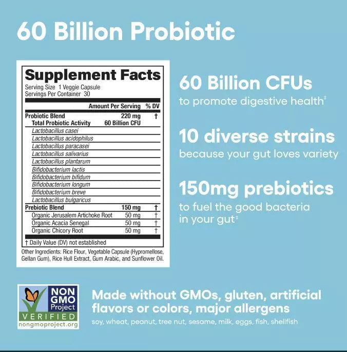 BRAVORA™  - DIGESTIVE ENZYMES 60CT + 60B PROBIOTIC 30CT